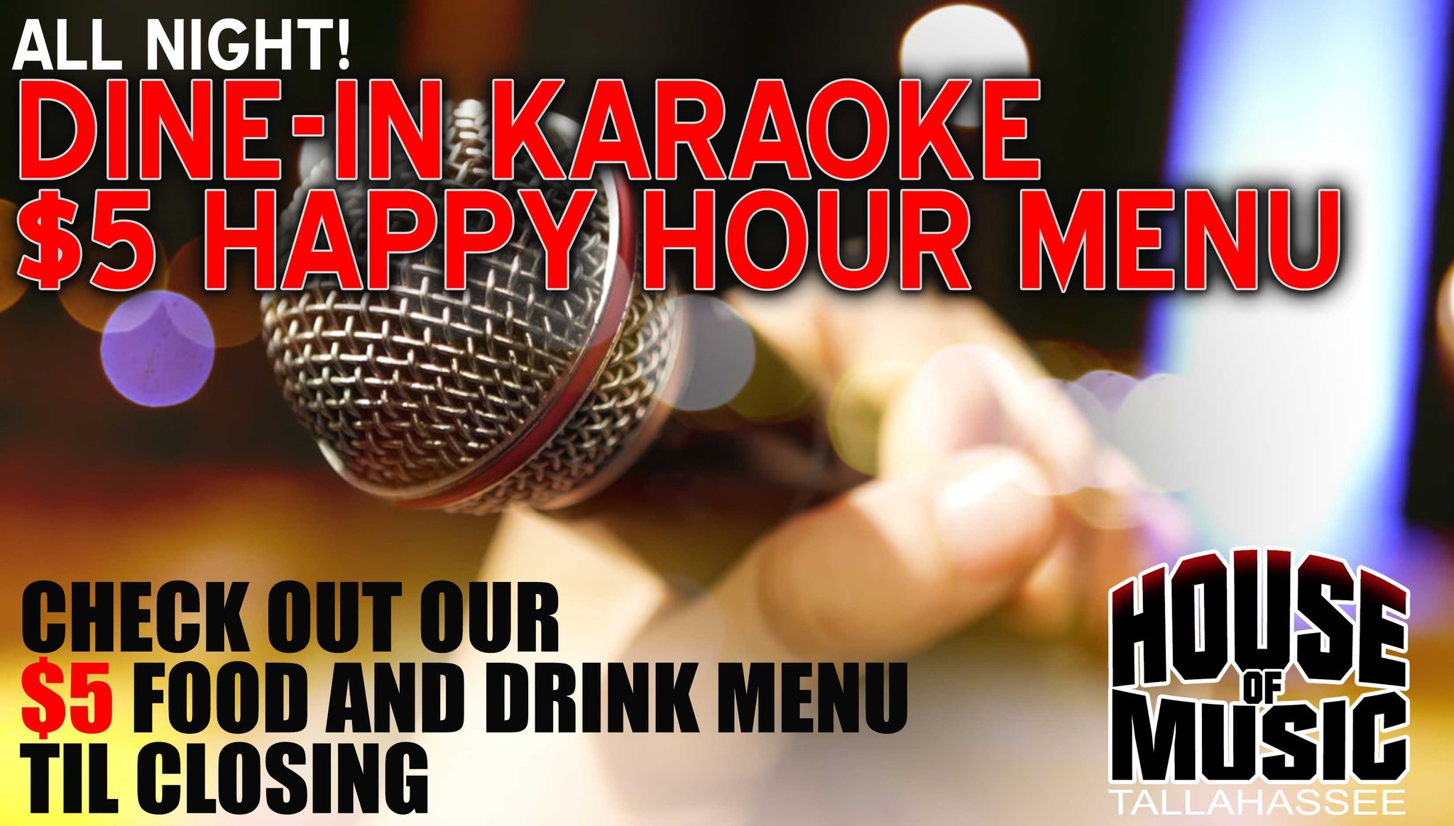 Karaoke $5 Food/Drinks Night