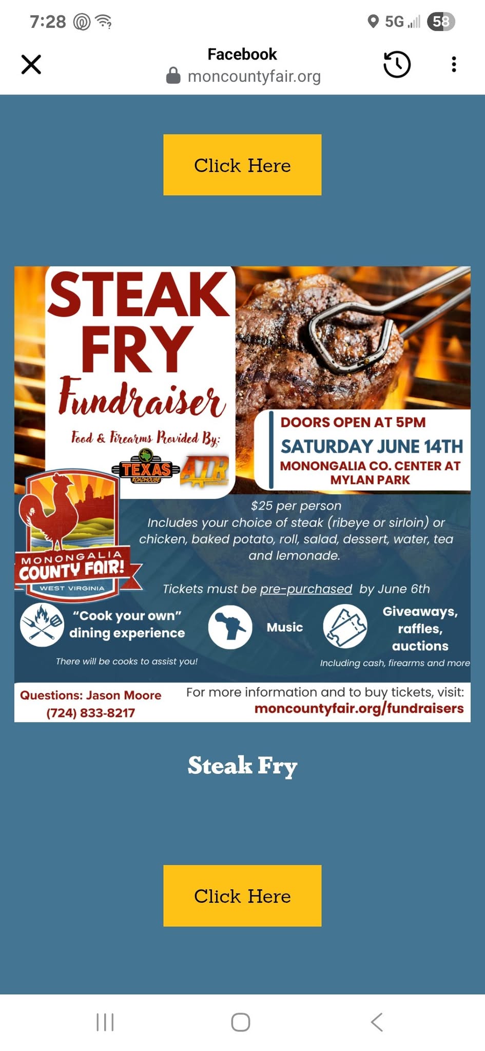 Monongalia County Fair Steak Fry
